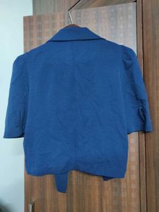 SALE 🛍️ Blue Wrap Top Cum Blazer