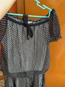 Polka Dot Chiffon Top