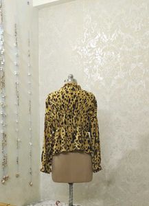 Leopard Print Ruffle Blouse