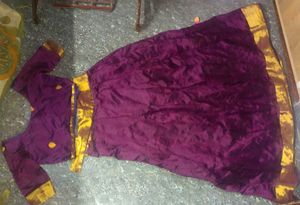 Stitched Purple Top And Skirt