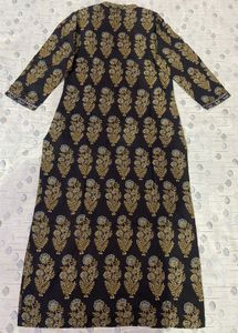 Mirror Sequin Work Block Print Kurta
