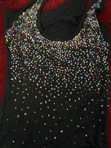 Sparkly Black Tank Top