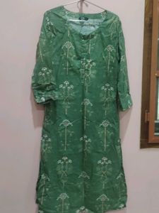 Green Floral Print Kurti