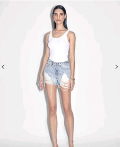 Swan Jeans Ripped Denim Shorts