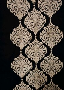 Dark Navy Blue With White Embossed Pattern T-Shirt