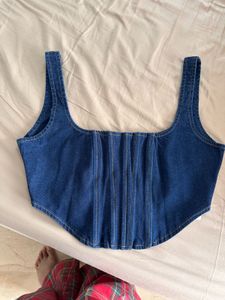 Denim Corset Top