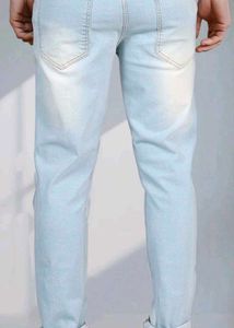 Shein Full Length Heavy Wash Mid Distressed Jeans