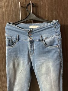 High-Waisted Denim Jeans
