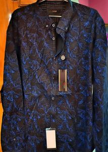 Flying Machine Black Slim Fit Casual/Party Shirt