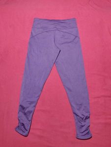 Crane Purple Stretchable Leggings - Size M