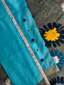 beautiful embroidered suit set in cotton