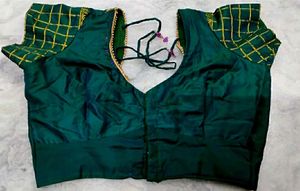 Pure Kanjeevaram Silk Green color Wedding blouse