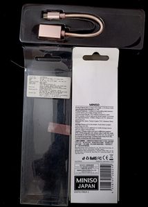 MINISO - OTG cable For Android - 2.1 A - Rose Gold