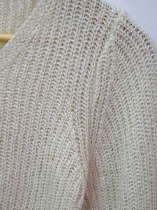 Cream Knit Cropped Sweater