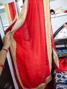 Karwachauth 🌚🌛✨ special Red Saree