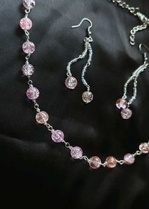 Beaded Necklace and Earring Set