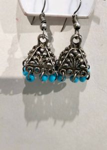 Oxidised Small Jhumki Earrings
