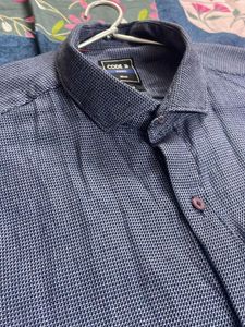 Navy blue Formal Shirt By Code from Westside