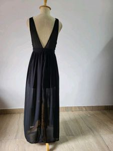Chic Black Halter Maxi Dress
