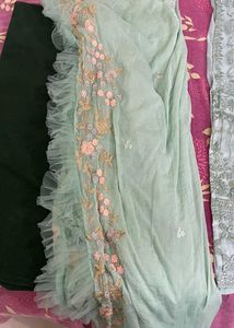 Pastel Green Salwar Set With Flawless Dupatta Pant