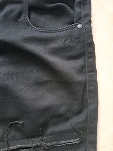 CITY GIRL Ripped Black High Waist Jeans