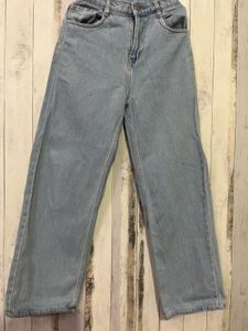 Iced Blue Wide Leg Denim