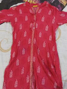 Pink Printed Kurta