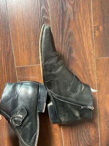 Black Leather Chelsea Boots