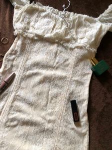 White Lace Mini Dress