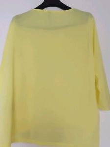 Yellow 3/4 Sleeve Blouse