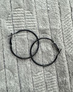 Black Hoop Earrings