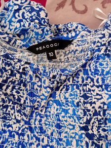 Blue Patterned Maxi Dress