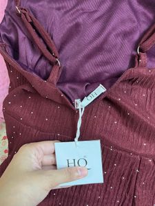 Burgundy Sparkle Mini Dress