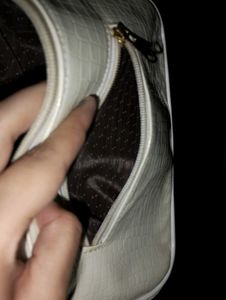 White Croc Shoulder Bag