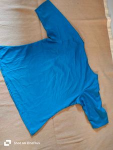 Teal Blue ( Rama )Button-Down Tunic