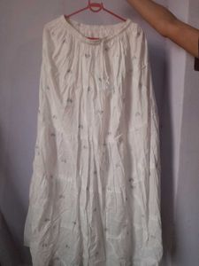White Ethnic Skirt