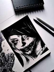 anime style ink art