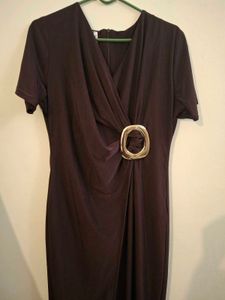 Elegant Brown Maxi Dress