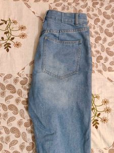 Ripped Wide Leg Jeans (Waist 28-30)