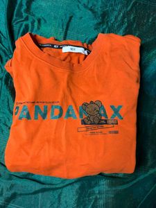Orange &#39;Panda&#39; Sweatshirt