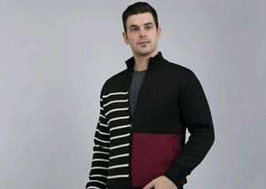 Stylish Colorblock Knit Jacket