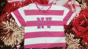 Pink Striped NY Tee