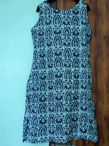 Printed Sleeveless Dress Size-XL