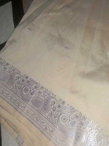 Cream Banarasi Saree