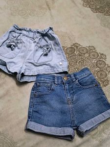 Girls Denim Shorts (2 pairs)