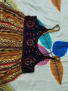 Woman Multi Colour Jaipuri Print Thread Work