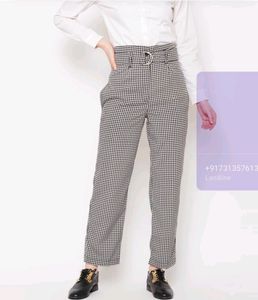 Regular Fit Checked Trousers