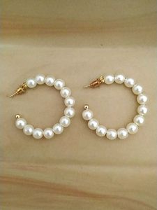 Pearl Hoop Earrings