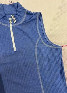 Teamspirit Blue Ribbed Tank Top🩵🩵