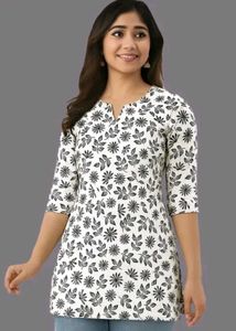 Floral Print Tunic Top